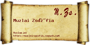 Muzlai Zsófia névjegykártya